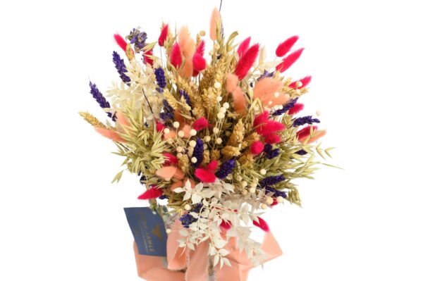 Dried Flower Selection in a Glass Milk Churn Vase - Image 2