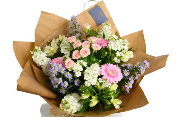 Pastel-Toned Seasonal Hand-tied Bouquet - Image 2