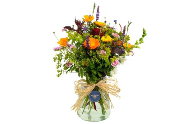 Cornish and English Cut Flowers in a Eco Vase