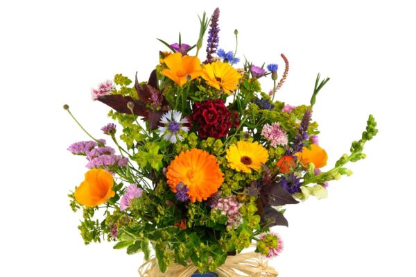 Cornish and English Cut Flowers in a Eco Vase - Image 2