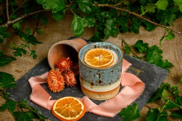 Orange Scented Single Wick Candle - Image 2