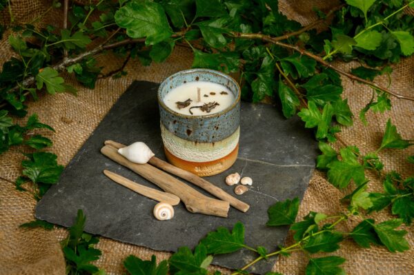 Rocksalt and Driftwood Scented Single Wick Candle - Image 2
