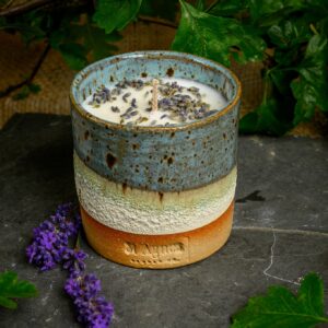 Lavender and Vanilla Scented Single Wick Candle