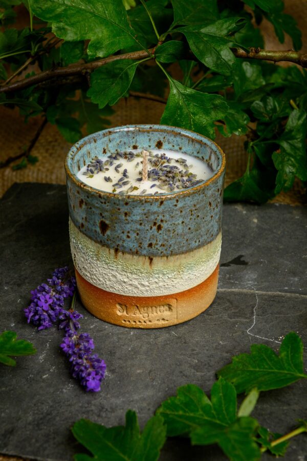 Lavender and Vanilla Scented Single Wick Candle