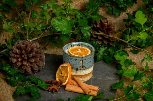 Cinnamon, Frankincense and Cedarwood Single Wick Candle - Image 2